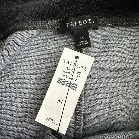 New Talbots Charcoal Gray Soft & Fuzzy Leggings  tulip hem Size Medium $69 NWT - Picture 3 of 9